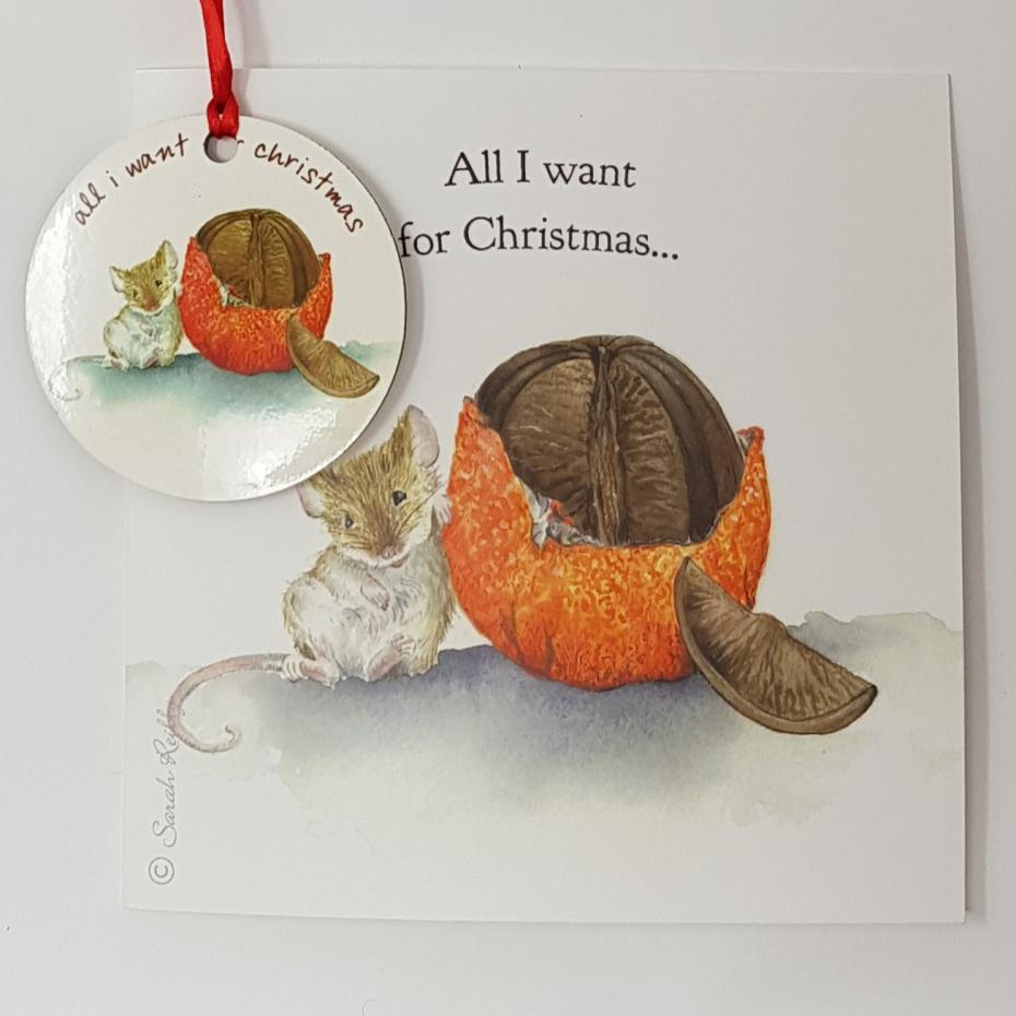 All I Want for Christmas Bauble Card